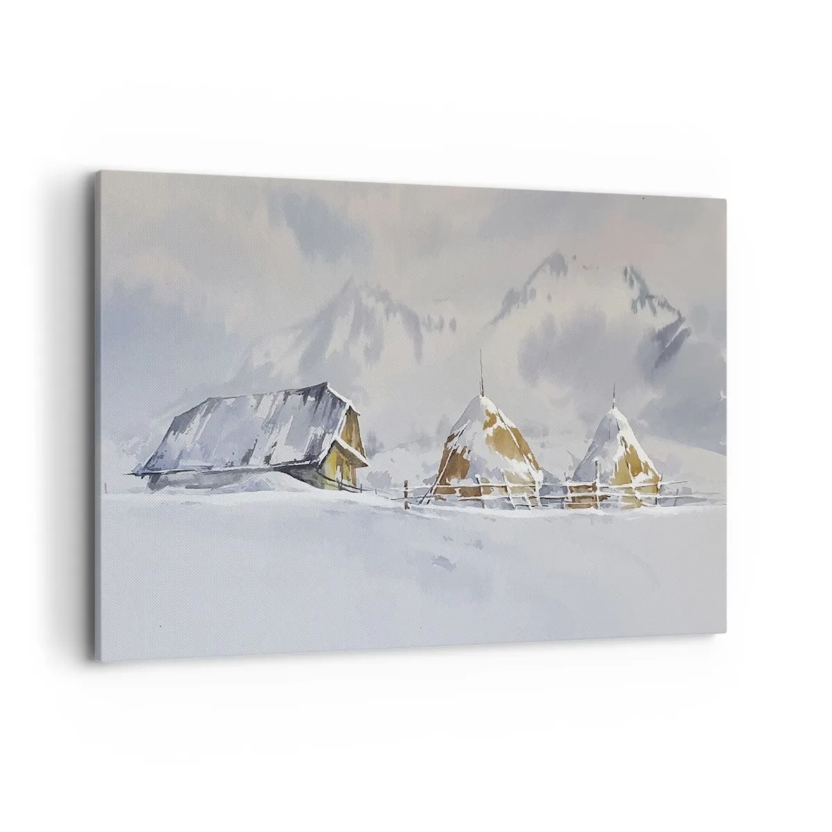 Quadro em tela - No vale nevado - 100x70 cm