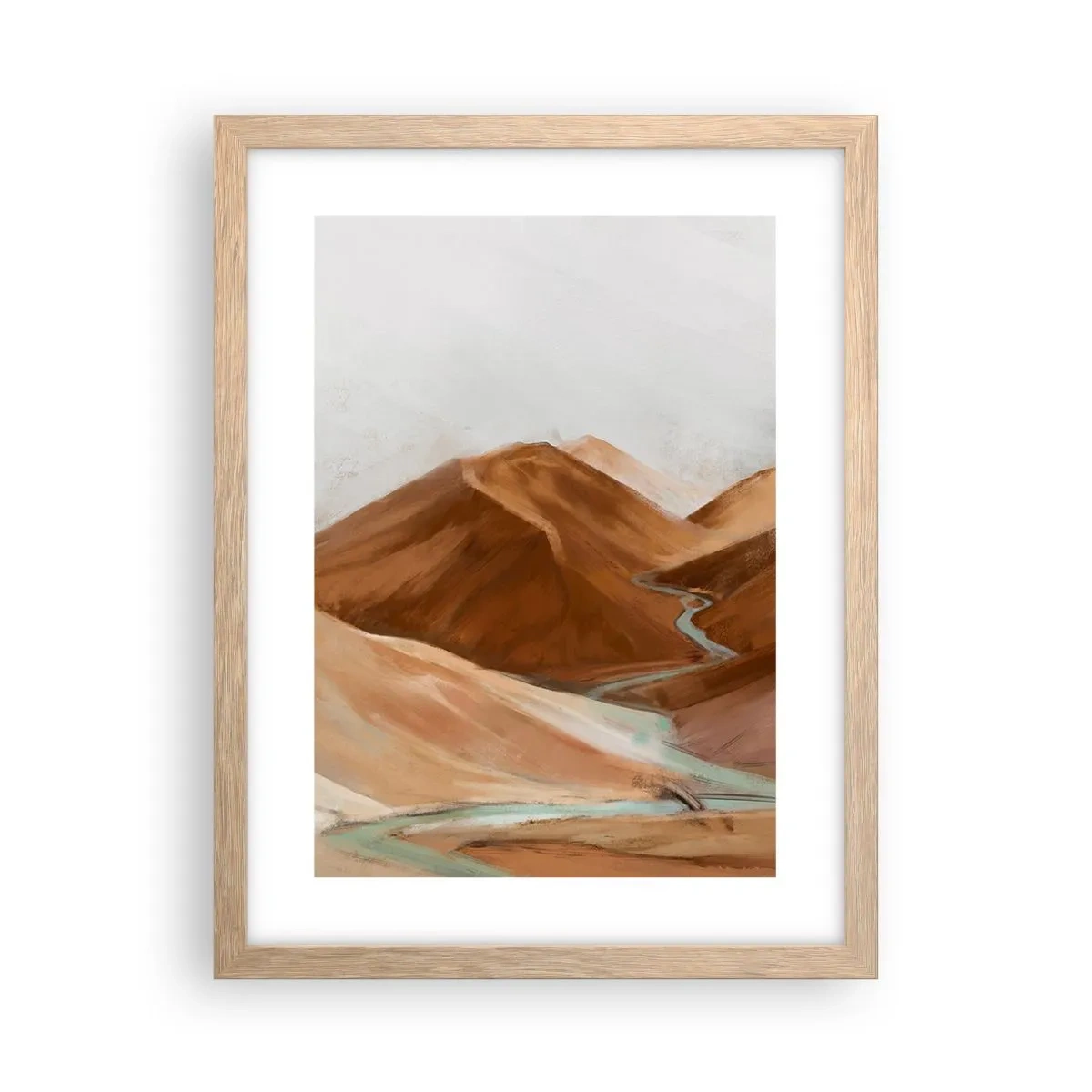 Pôster com moldura de carvalho claro - Para a fonte - 30x40 cm