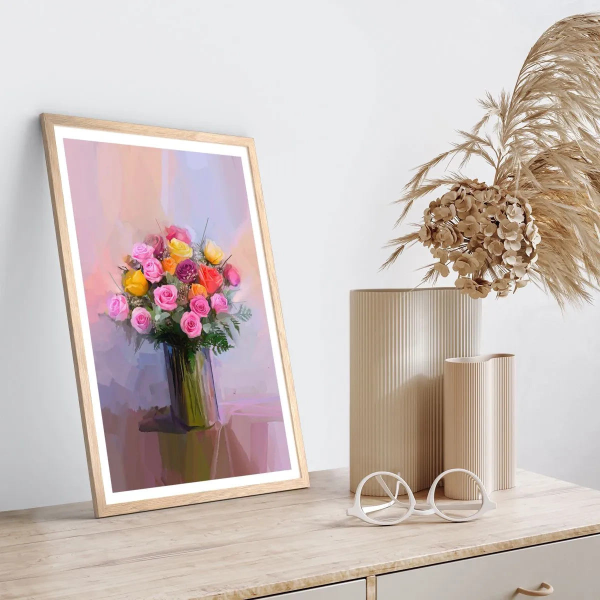 Pôster com moldura de carvalho claro - Beleza retida - 30x40 cm