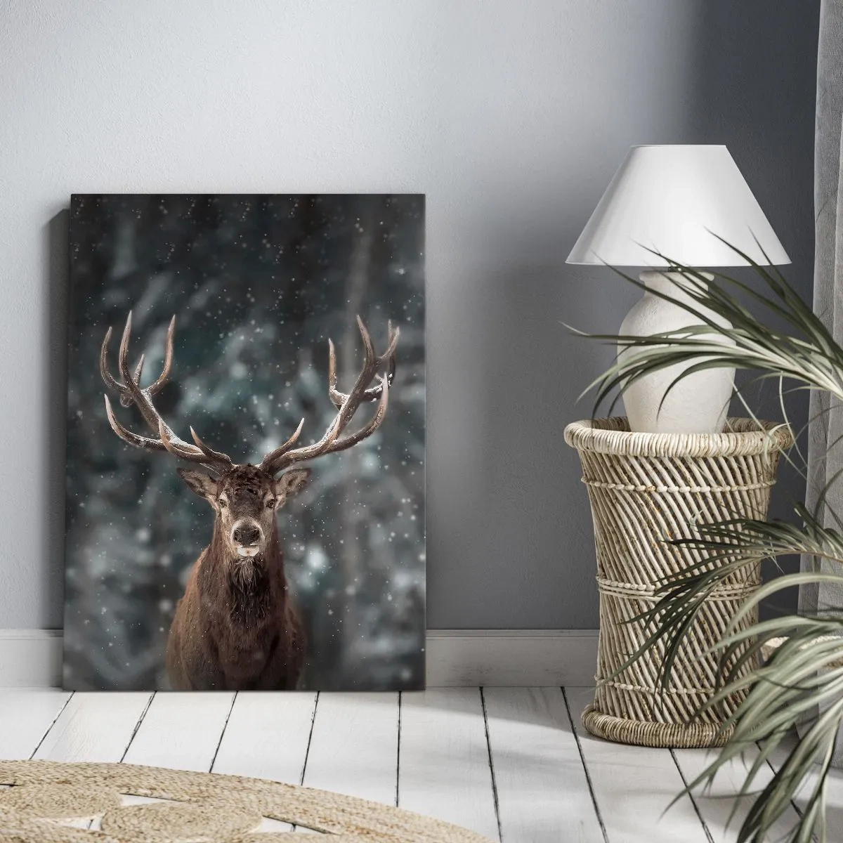 Quadro em tela - O rei coroado da floresta  - 50x70 cm