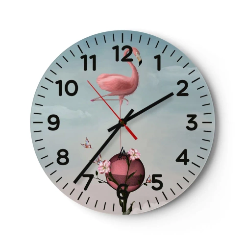 Relógio de parede - Relógio em vidro - Alegoria do basquetebol - 40x40 cm