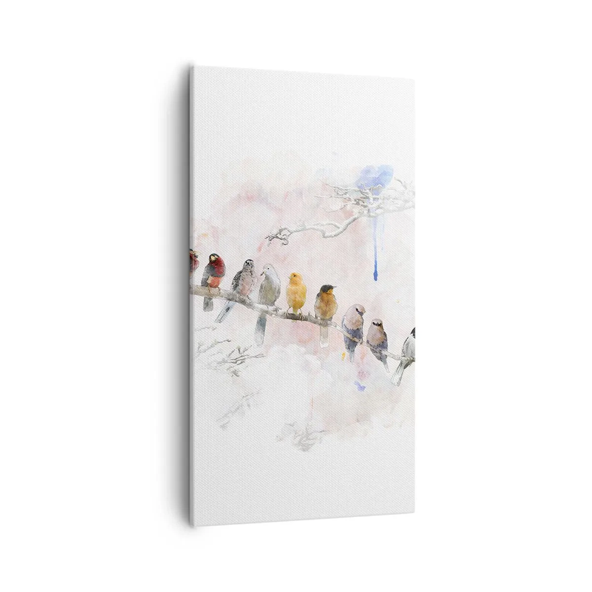 Quadro em tela - Reunião alada - 55x100 cm