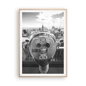 Pôster com moldura de carvalho claro - A cidade das cidades - 70x100 cm