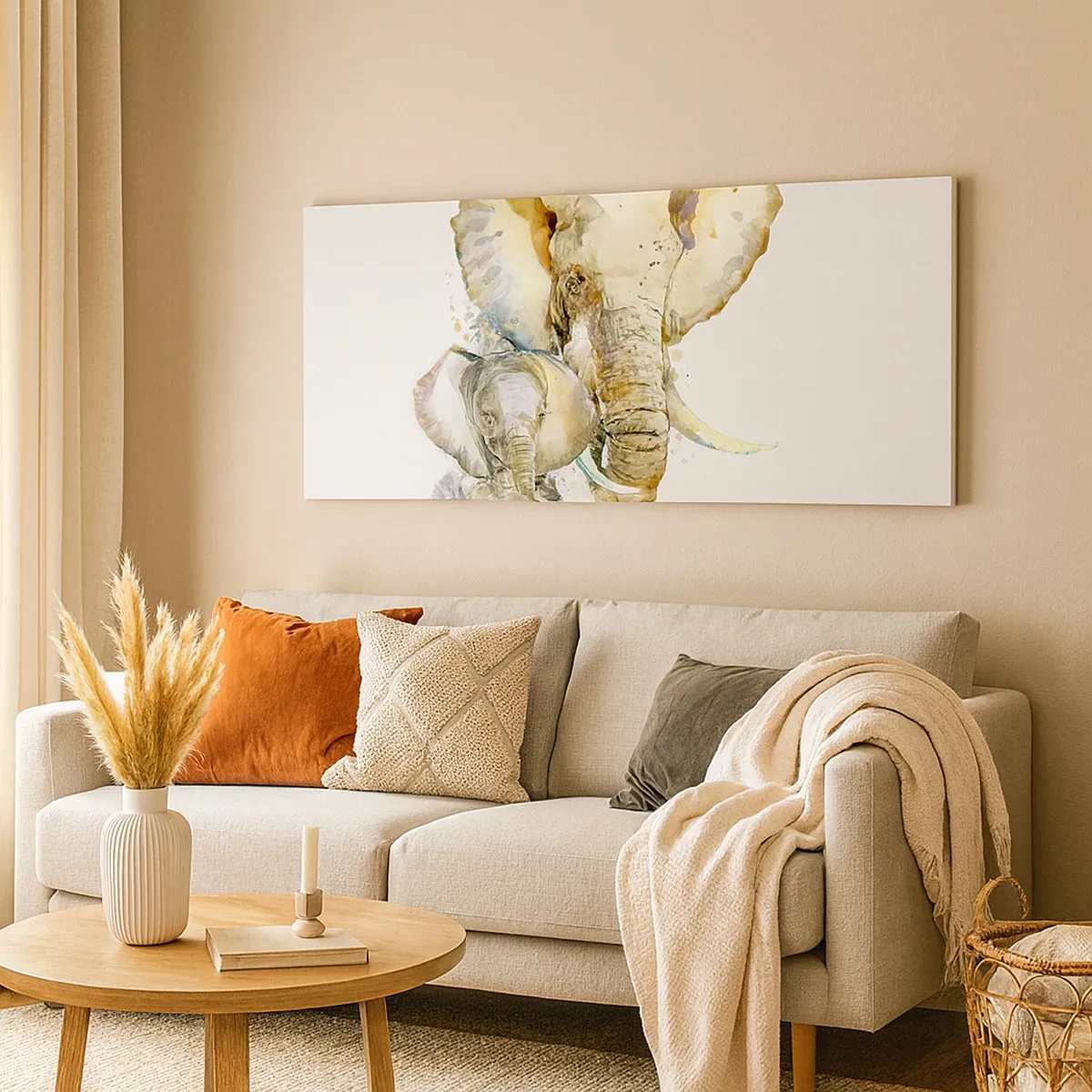 Quadro em tela - Nada melhor do que amor de mãe - 30x30 cm