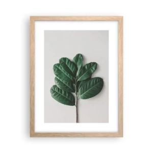 Pôster com moldura de carvalho claro - Desenho da própria natureza - 30x40 cm
