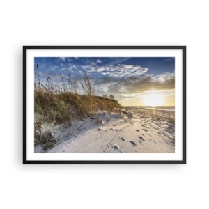 Pôster com moldura preta - Um convite para um passeio - 70x50 cm