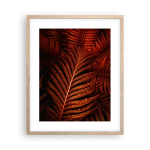 Pôster com moldura de carvalho claro - O calor da vida - 40x50 cm