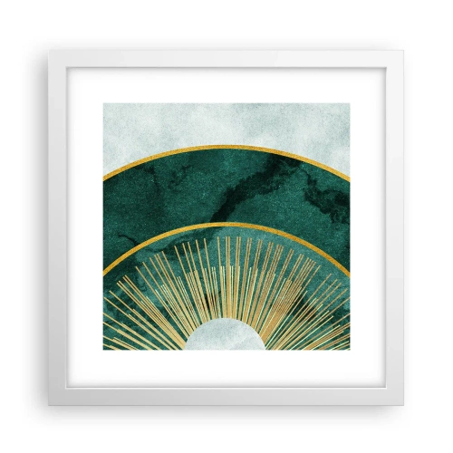 Pôster em moldura branca - Outro sistema solar - 30x30 cm