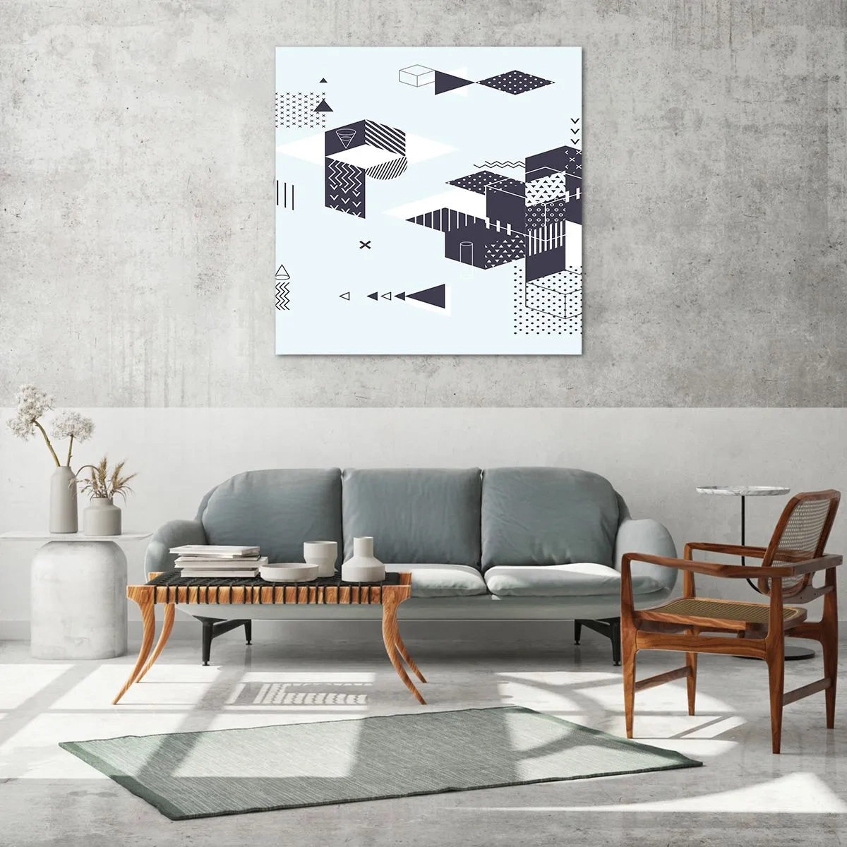 Quadro em vidro - Na alma de um matemático - 50x50 cm