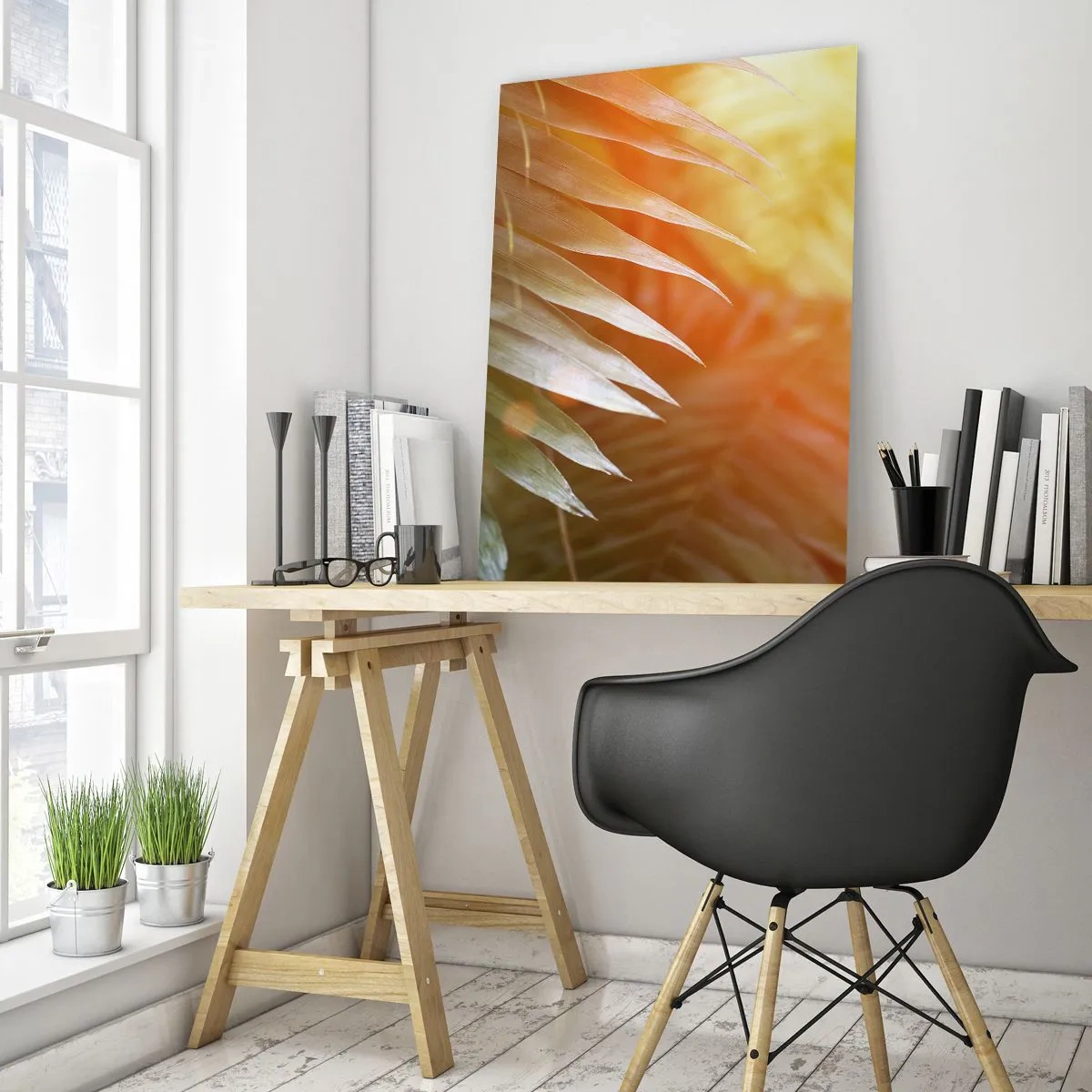 Quadro em vidro - Manhã na selva - 50x70 cm