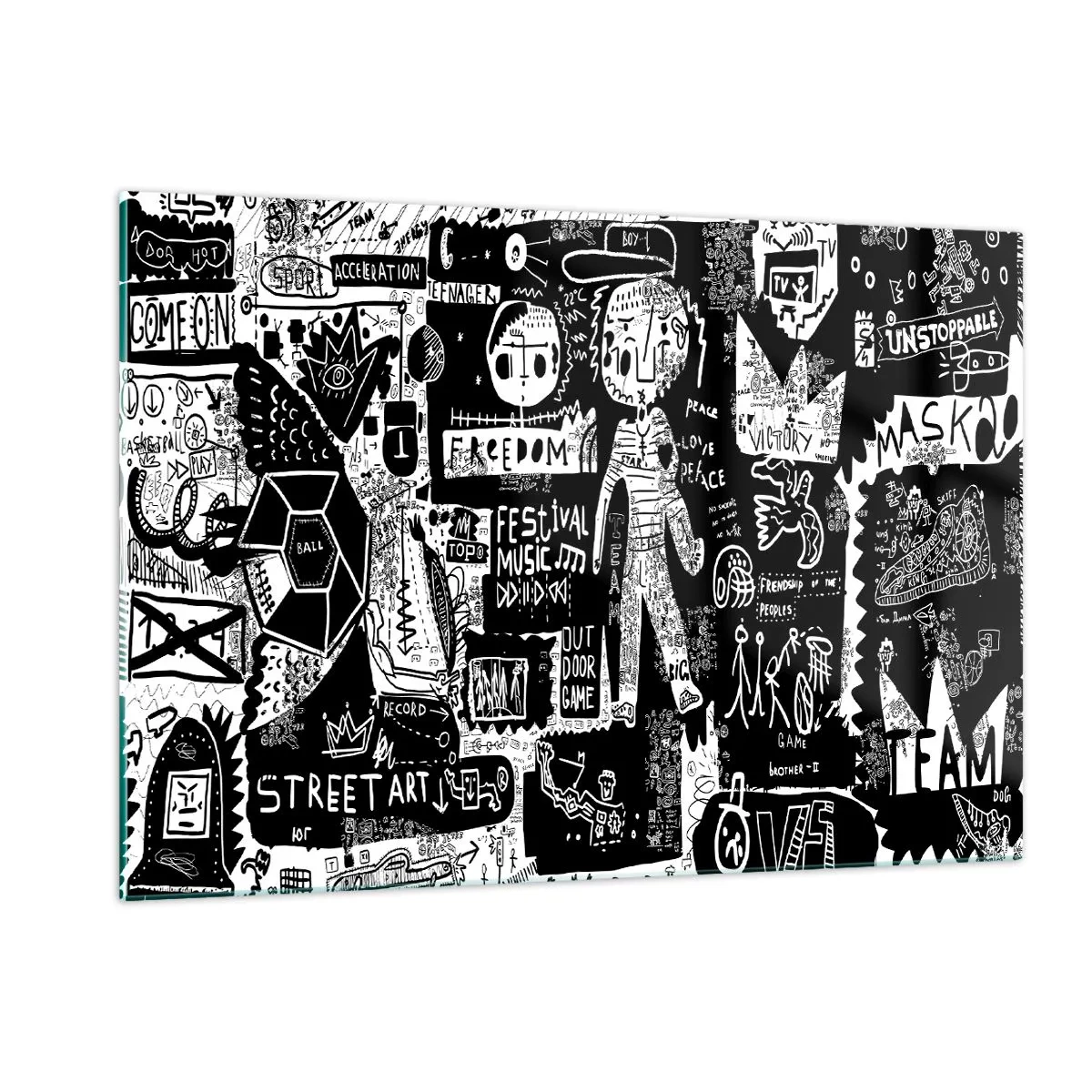 Quadro em vidro - O direito e a alegria da juventude espiritual - 120x80 cm