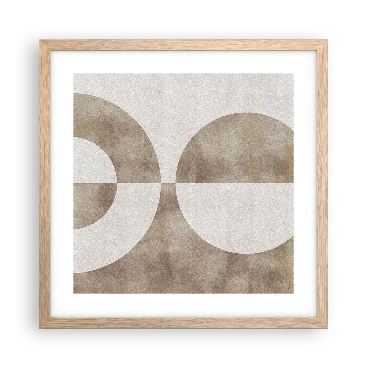 Pôster com moldura de carvalho claro - Semelhanças e diferenças - 40x40 cm