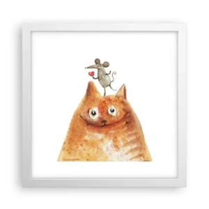 Pôster em moldura branca - Paradoxos do amor - 30x30 cm