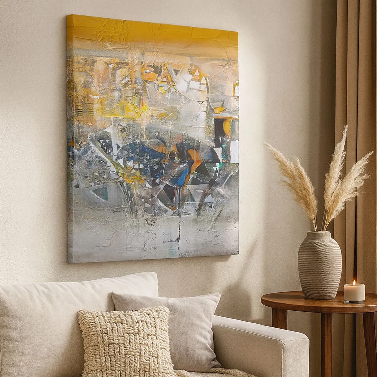 Quadro em tela - Tudo vai se encaixar - 30x30 cm