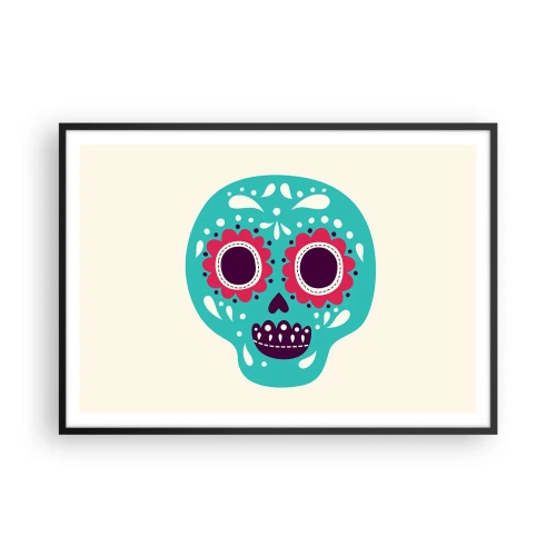 Pôster com moldura preta - Vida – diversão até a morte - 100x70 cm