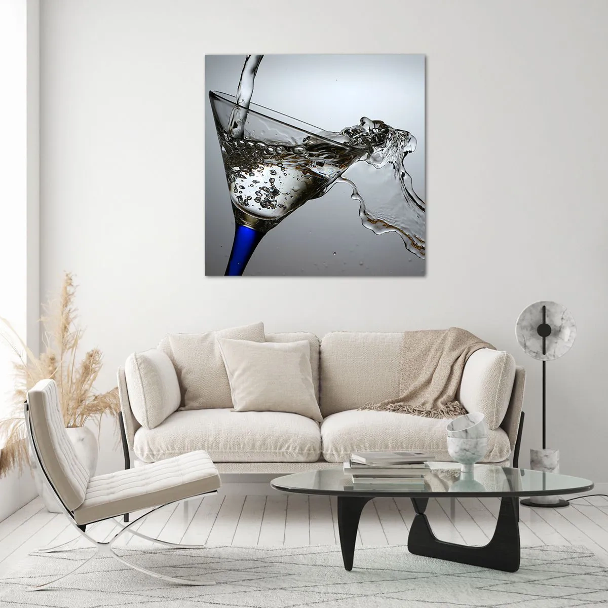 Quadro em vidro - Água cristalina em vidro cristal - 70x70 cm