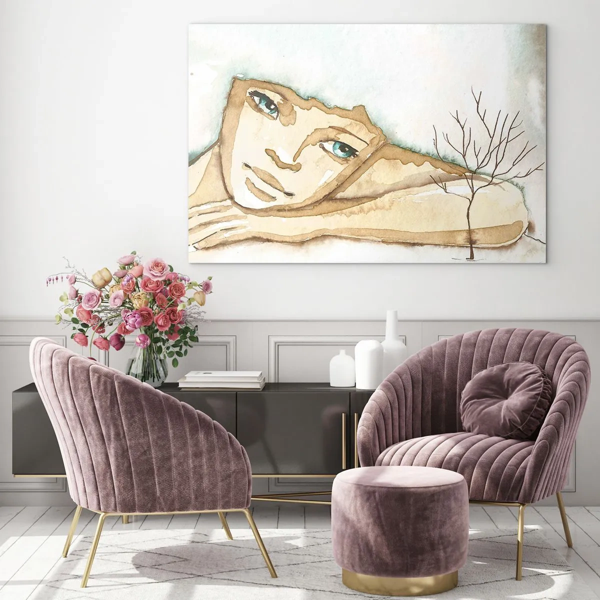 Quadro em vidro - A árvore da poesia cresce do silêncio - 120x80 cm