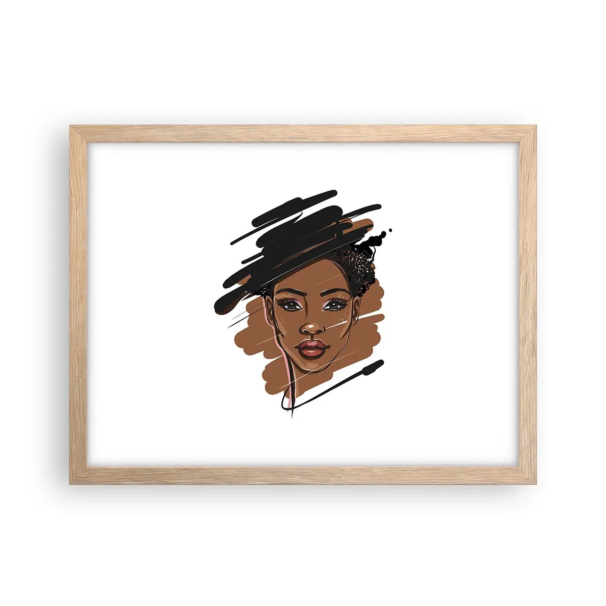 Pôster com moldura de carvalho claro - Doce como chocolate - 40x30 cm