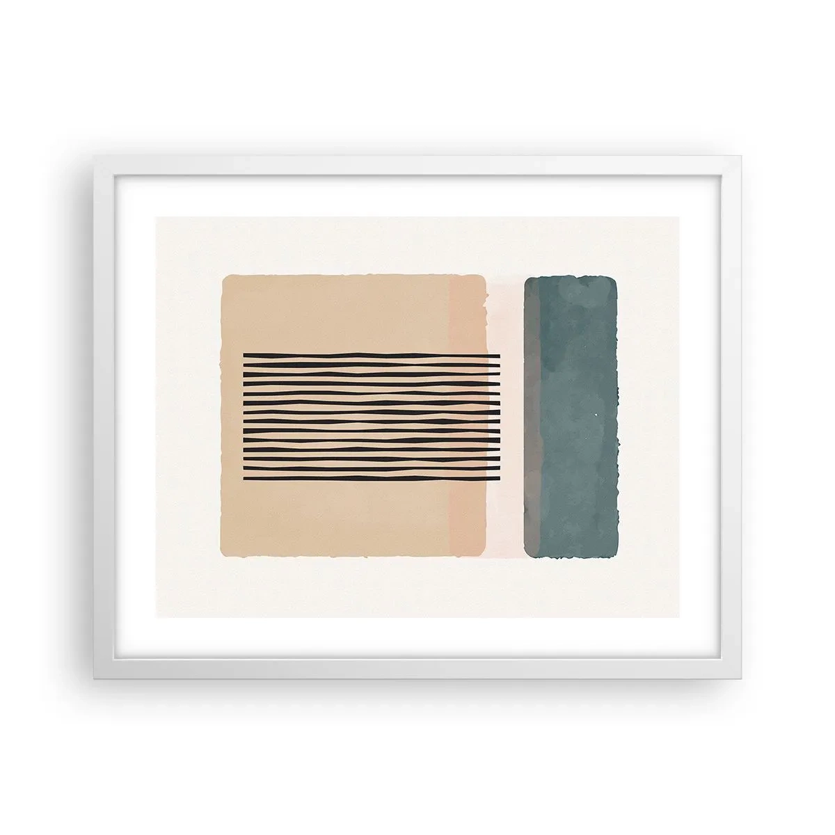 Pôster em moldura branca - Está tudo bem - 50x40 cm