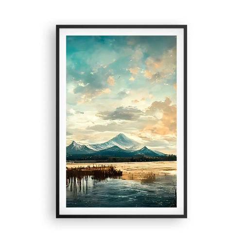 Pôster com moldura preta - Sob a proteção do céu - 61x91 cm