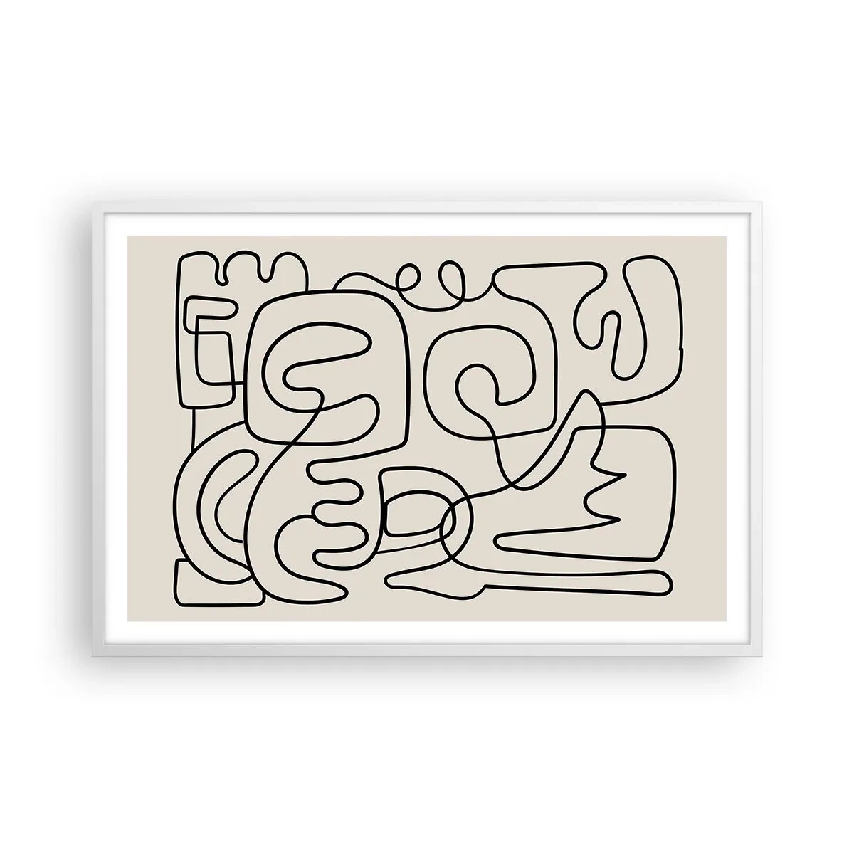 Pôster em moldura branca - Na trilha - 91x61 cm