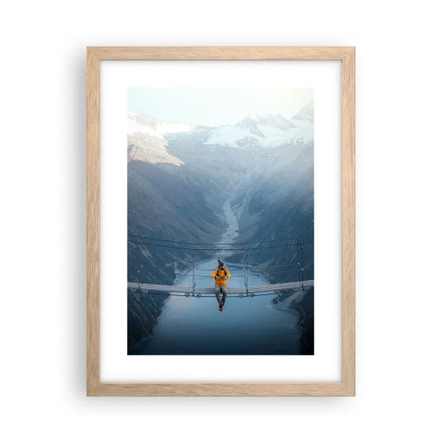 Pôster com moldura de carvalho claro - Encantado com a paisagem - 30x40 cm