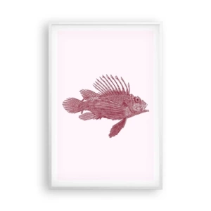 Pôster em moldura branca - Um habitante de águas exóticas - 61x91 cm
