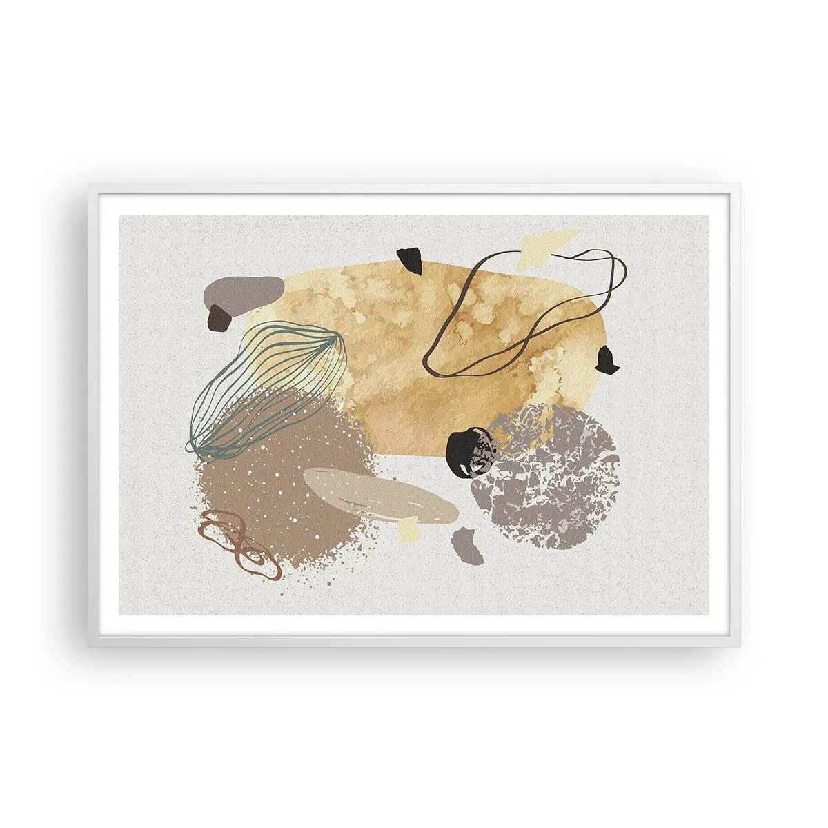 Pôster em moldura branca - Plumcologia aplicada - 100x70 cm