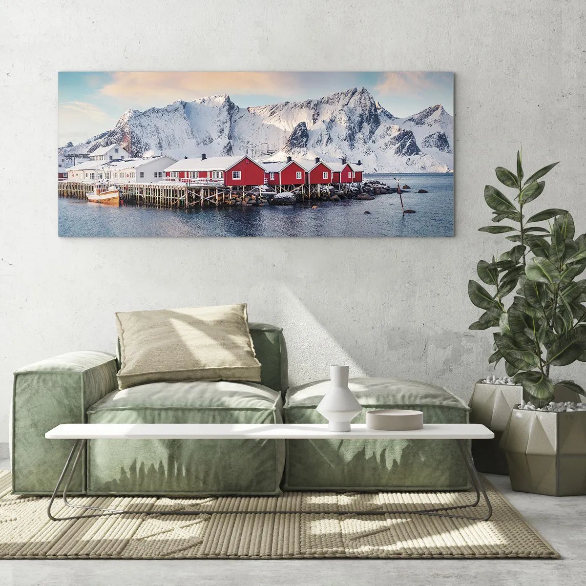 Quadro em vidro - Refpugio do Norte - 90x30 cm