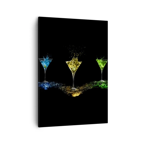Quadro em tela - Cores da alegria no vidro de cristal - 50x70 cm