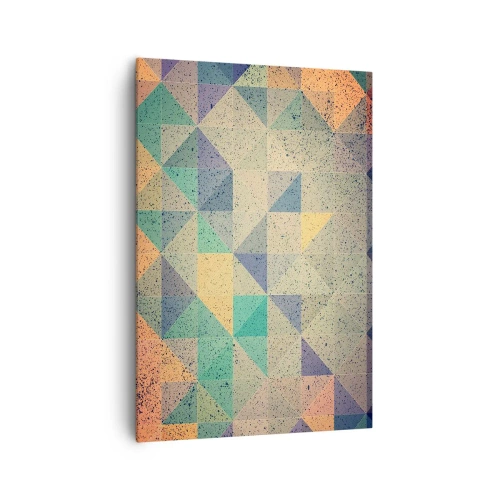 Quadro em tela - República dos triângulos - 70x100 cm