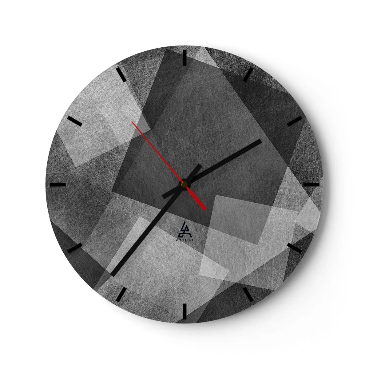 Relógio de parede - Relógio em vidro - Um eterno símbolo da durabilidade e da ordem - 40x40 cm