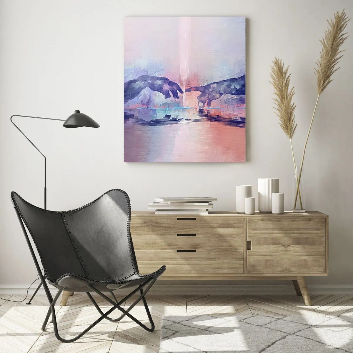 Quadro em vidro - Faísca divina da vida - 80x120 cm