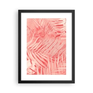 Pôster com moldura preta - Conceito cor-de-rosa - 30x40 cm