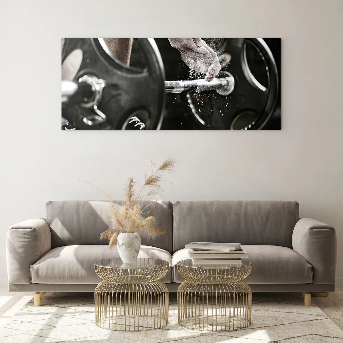 Quadro em vidro - Desafio aceite! - 90x30 cm