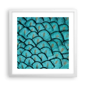 Pôster em moldura branca - A grande gala de penas - 40x40 cm