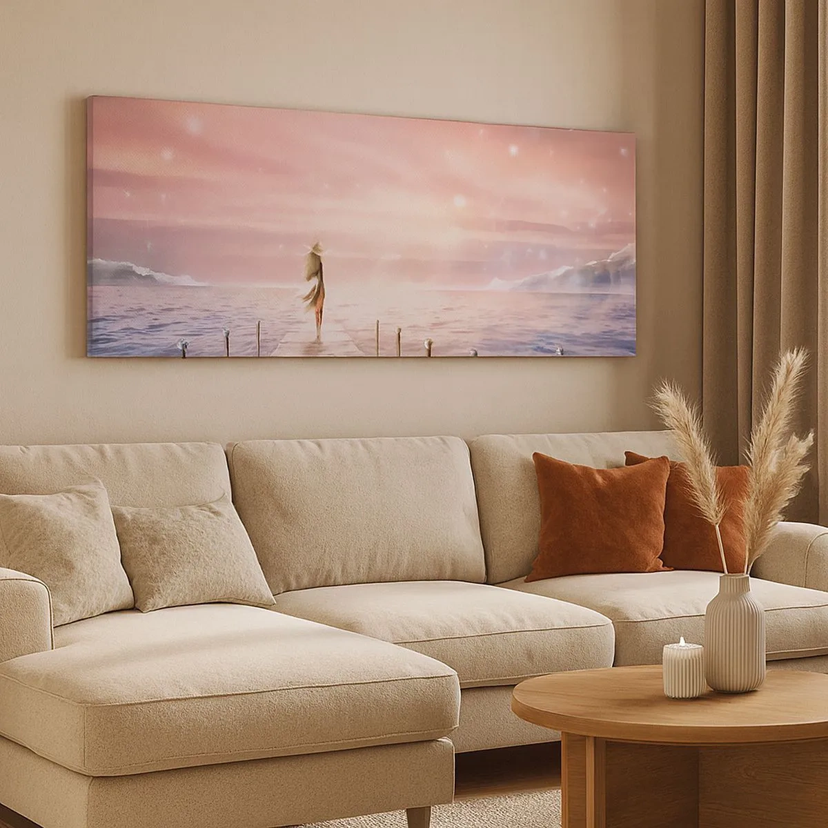 Quadro em tela - À luz de um sonho - 100x40 cm