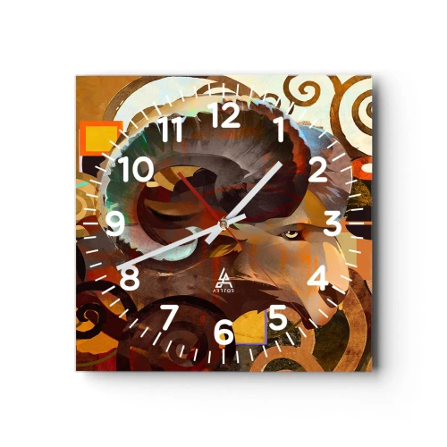 Relógio de parede - Relógio em vidro - Magia - religiões - rituais - 30x30 cm