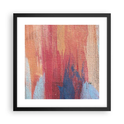 Pôster com moldura preta - Flutuar pelo arco-íris - 40x40 cm