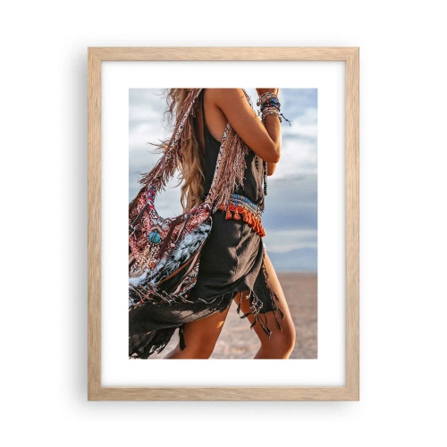 Pôster com moldura de carvalho claro - Namorada do Xamã - 30x40 cm