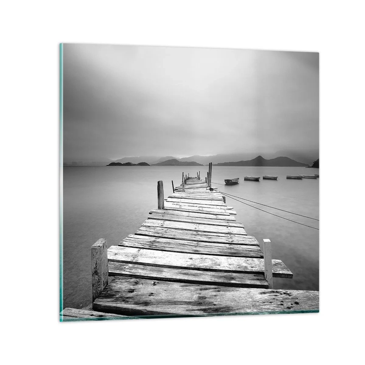 Quadro em vidro - Além das montanhas, além dos mares - 70x70 cm