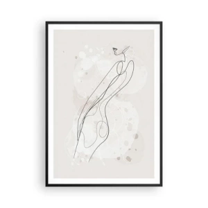 Pôster com moldura preta - Errar o olhar - 70x100 cm