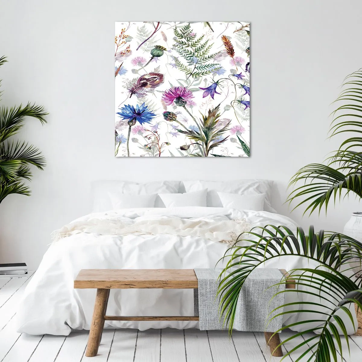 Quadro em tela - Herbário polaco - 30x30 cm