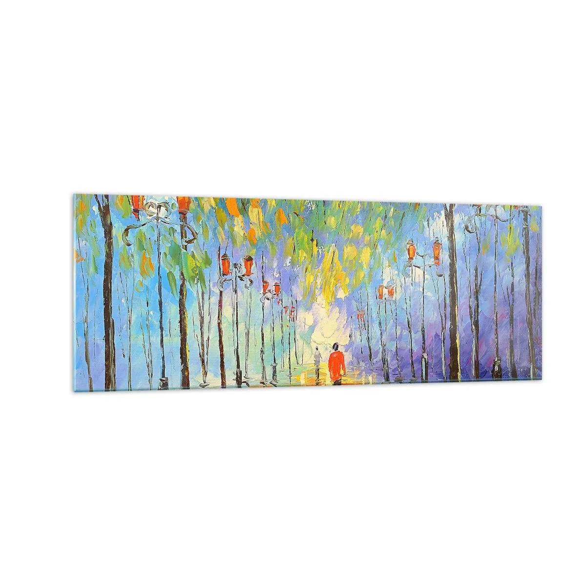Quadro em vidro - Canto nocturno da chuva - 140x50 cm