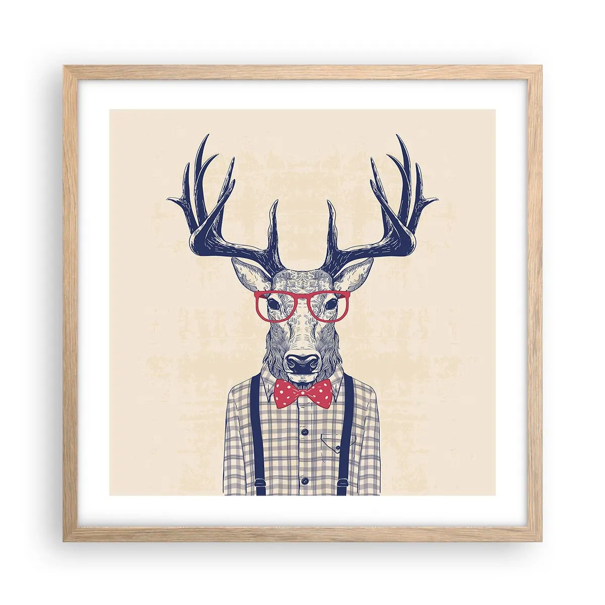 Pôster com moldura de carvalho claro - Extravagância engraçada - 50x50 cm