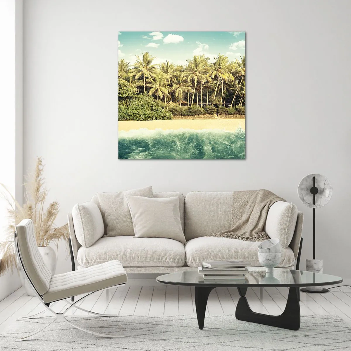 Quadro em vidro - Ou talvez aqui? - 50x50 cm