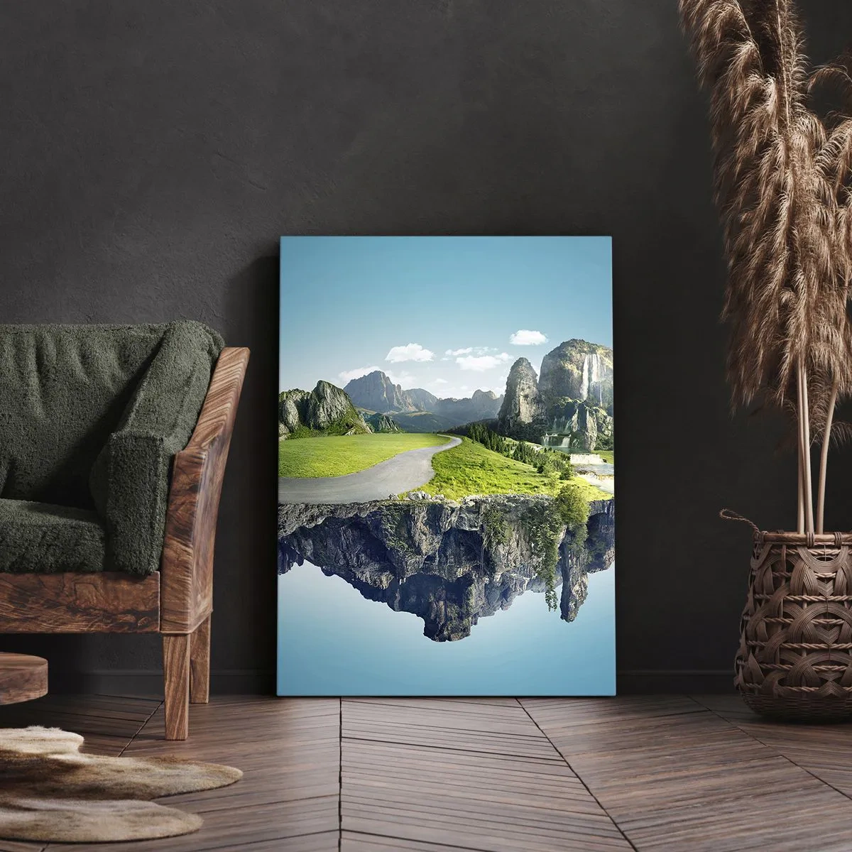 Quadro em tela - Ilha fantástica - 55x100 cm