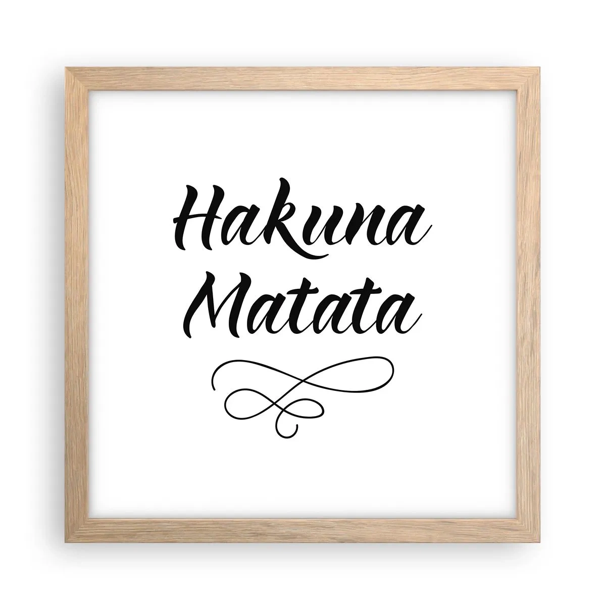 Pôster com moldura de carvalho claro - O melhor conselho - 30x30 cm