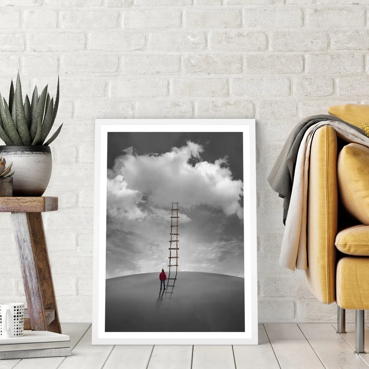 Pôster em moldura branca - Tudo é possível - 61x91 cm