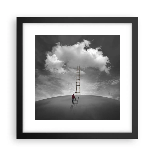 Pôster com moldura preta - Tudo é possível - 30x30 cm